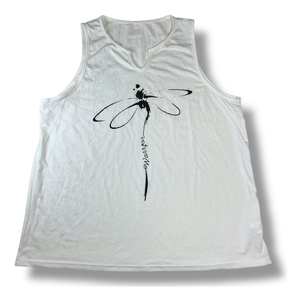 White tank top women’s L with firefly NWOT